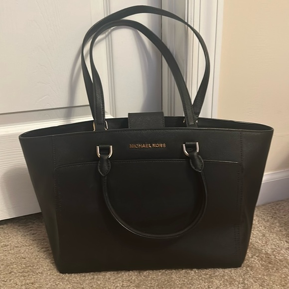 Michael Kors Emmy black leather large tote bag - Picture 1 of 12